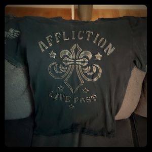 L Mens Affliction Shirt